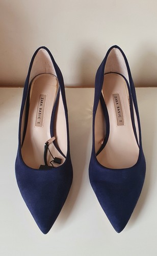 Zara blue swede shoes - , with