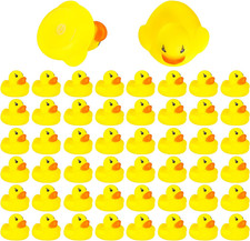 50PCS Mini Rubber Ducks Bath