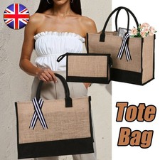 Extra Large Jute Shopping Bag Reusable Eco Friendly Hessian Tote Jumbo Shopper
