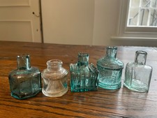 Victorian ink bottles for flowers, decoration, wedding favours