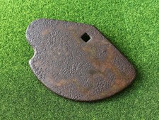 Original WW1 Battl. Relic German Trench Shield Loophole Cover / with Camo paint