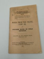 Notes  front part III 3 General Staff 1915 Further notes field defences Pamphlet