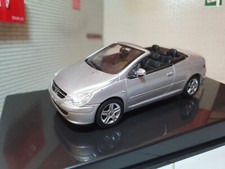 1:43 Peugeot 307 CC Silver Convertible Model 2003 Diecast Car Salvat IXO scale