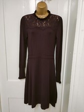  Karen Millen Lace Ruffle High Neck DressSize UK 10.  Z1
