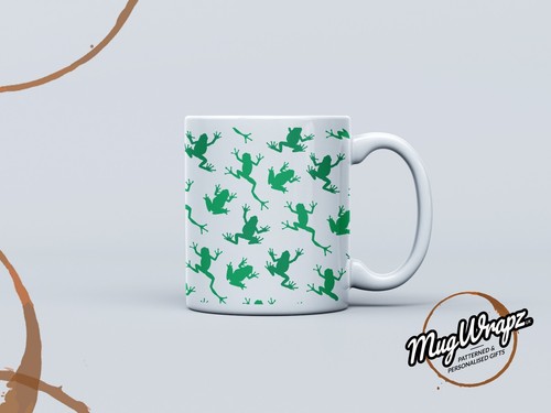 Frogs pattern 11oz mug - frogs,