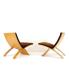 1 of 2 Retro Vintage Jens Nielsen Westnova Folding Chair Lounge Armchair Danish