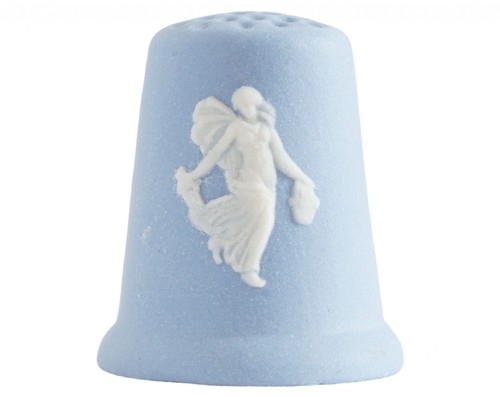 Wedgwood blue jasper thimble - wedgwood,