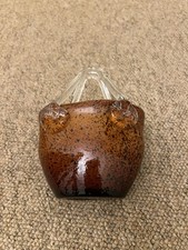 Vintage hand made Italian Murano glass art hand bag series Small size vase