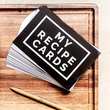 Blank Recipe Cards x 60 6"x4" Double Sided Blank Recipe Cards For Own Recipes