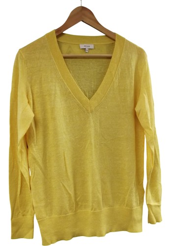 Reiss neck wool linen blend - v-neck,