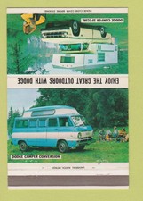 Matchbook Cover - Dodge Trucks Camper Special Conversion 40 Strike