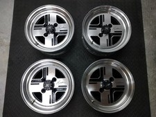 '82 ENKEI RIKEN X-VECTOR WHEELS 4 SET | RARE JDM 114.3 PCD 14 6J