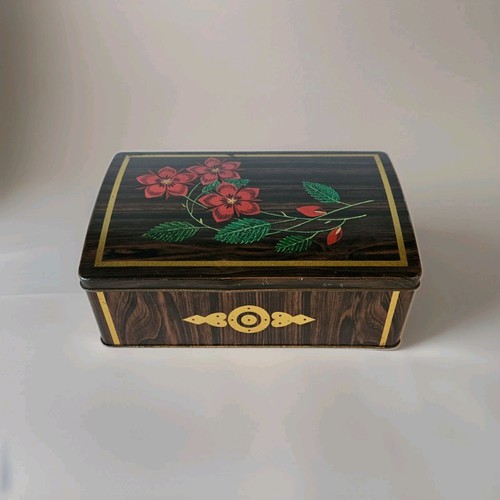 Vintage japanese metal tin - metal,