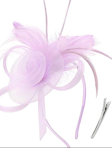 Ladies net feather looped - net, &