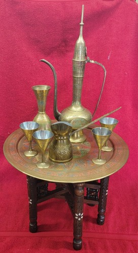 Antique dallah folding brass - antique,