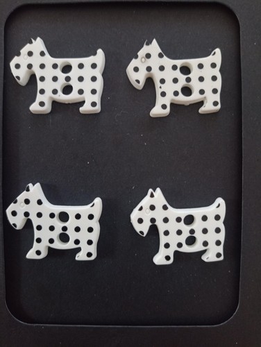 Scottie dog buttons - scottie,