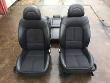 2009 PEUGEOT 407 SALOON INTERIOR FRONT REAR SEATS HALF LEATHER BLACK ELECTRIC