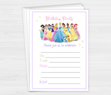 Disney Princesses ☆ Party Invitations ☆ Envelopes ☆ Pack of 10, 20, 30 or 40 