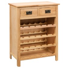 Solid oak wood wine cabinet - solid,