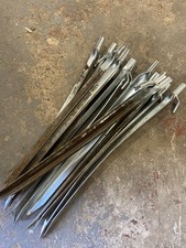 14 metal tent pegs 30cm Heavy