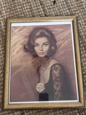 Framed Art Print Louis Shabner Mid Century 1960s 1970s  ‘Nicola’ Vintage Retro