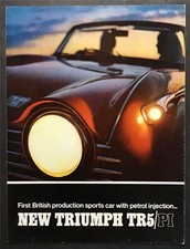 TRIUMPH TR5 PI SPORTS CONVERTIBLE Car Sales Brochure JUL 1968 #387/768/UK