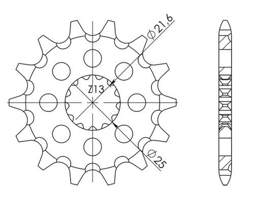 Sprocket step 520 - teeth, 15