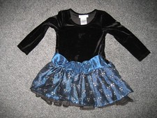 BONNIE JEAN 3 YRS GIRLS BLACK & BLUE DRESS - GOOD CONDITION - RRP £30