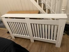 White Wood Radiator Cover Modern MDF Grill Shelf Cabinet Furniture Home Use UK