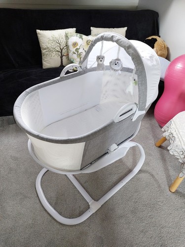 Purflo white baby bassinet - white,