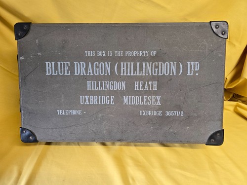 Vintage laundry box blue - -,