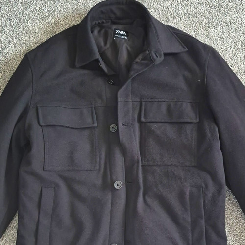 Zara men black button up - zara, button-up