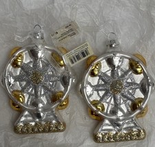John Lewis 2 Glass Christmas Tree Decorations Set. BNWT