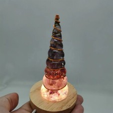 Orgone Crystal Amethyst Energy Tower +USB Lamp Generators Unicorn EMF Protection