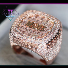 Mens Rose Gold Iced Out Ring |
