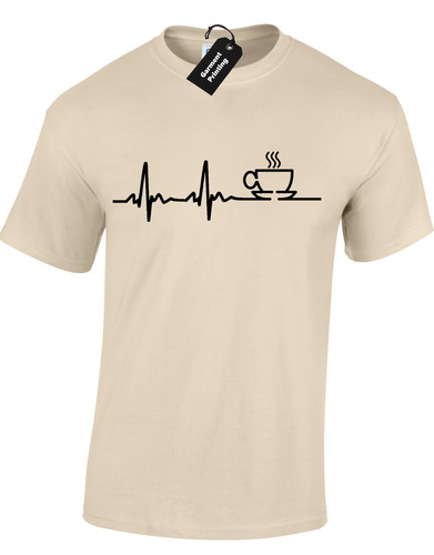 Coffee ecg ekg mens shirt - coffee,