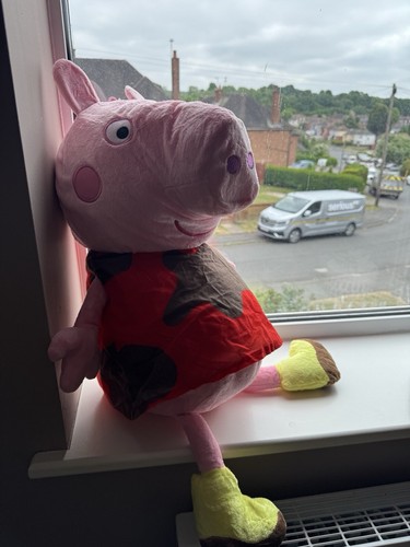 Plush large peppa pig puppets - large,