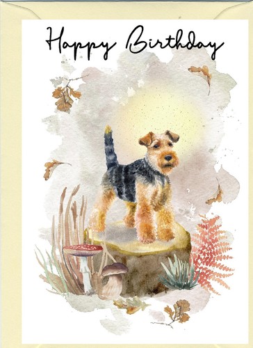 Welsh terrier dog - terrier, (4"x