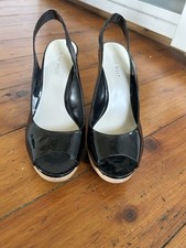 Nine West Black Peep Tow Wedge