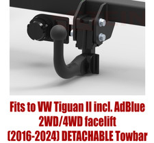 Detachable tow bar - detachable, for