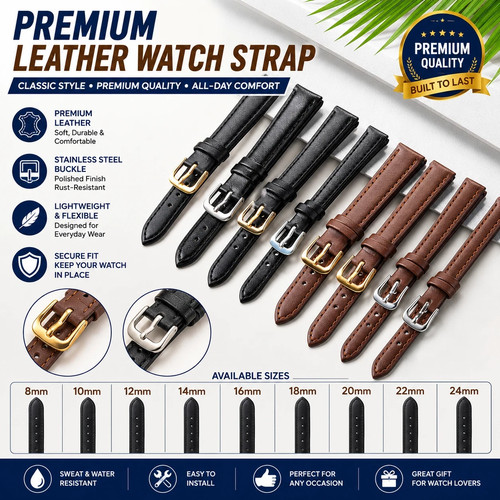 Ladies smooth stitched leather - smooth,