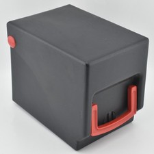 VTG MGL Plast Italy Plastic 10 CD Storage Travel Carry Case Box Black