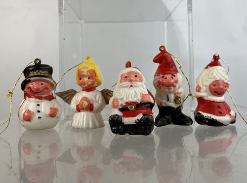 Vintage christmas plastic - 5x,