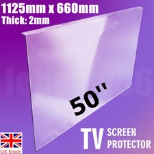 TV Screen Protector CLEAR 50 inch Protection Cover 1125 x 660mm UK