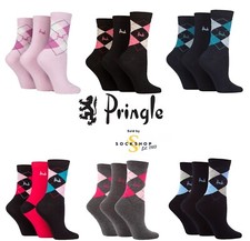 Womens Argyle Cotton Socks