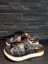 The Art Company Mykonos Leather Platform Double Strap Buckle Sandals UK 7 EU 40