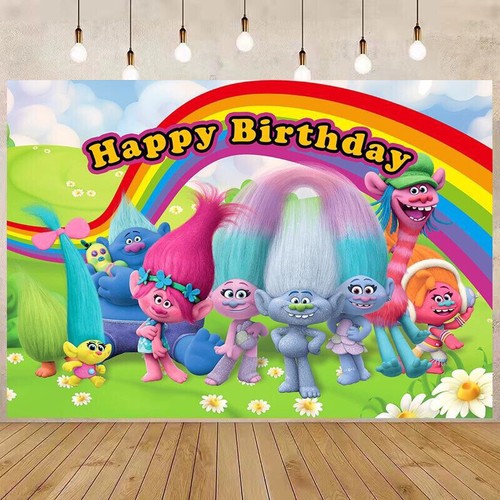 Trolls backdrop banner happy - banner,
