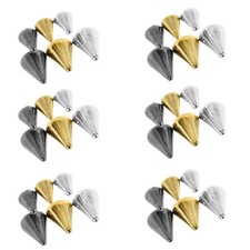 3 Boxes Metal Punk Nail Charms Flat Back Rivet Cone Spikes for Nail Art