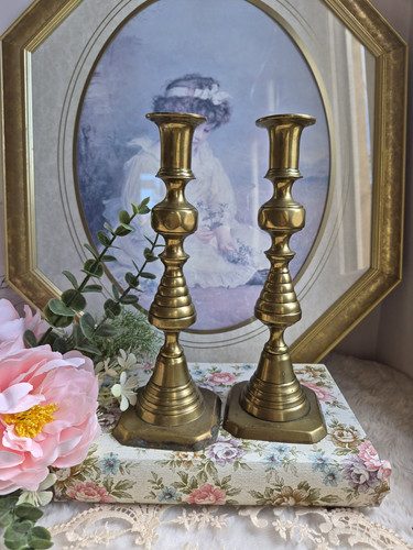 Brass candlesticks candle - brass,