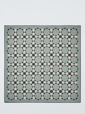 John Lewis Diamond Patchwork Quilted Bedspread 220 x 220cm Sage (Marks/Hair) B+